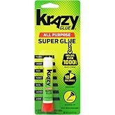 Krazy Glue All Purpose Instant Superglue, 2 g | Extra Strong Bond Adhesive for Wood, Rubber, Glass, Metal, Plastic &amp; Ceramic, Clear, Fast-Drying, Great for Everyday Repairs