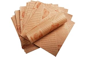 50PCS Parchment Baking Paper Oil-Proof Sandwich Wrapping Paper Non-stick Wax Papers Sheets for Baking Grilling Cookie Bread B