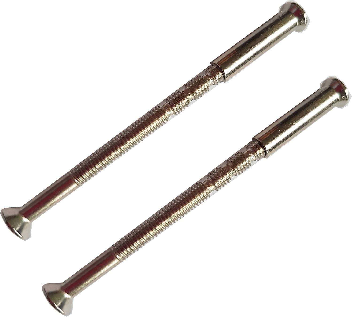 M4 Door Handle Screws Chrome with Bolt Connecting Sleeve Male to Female for Door Handle Knobs Escutcheons and Others (Pack of 2) - Image 3