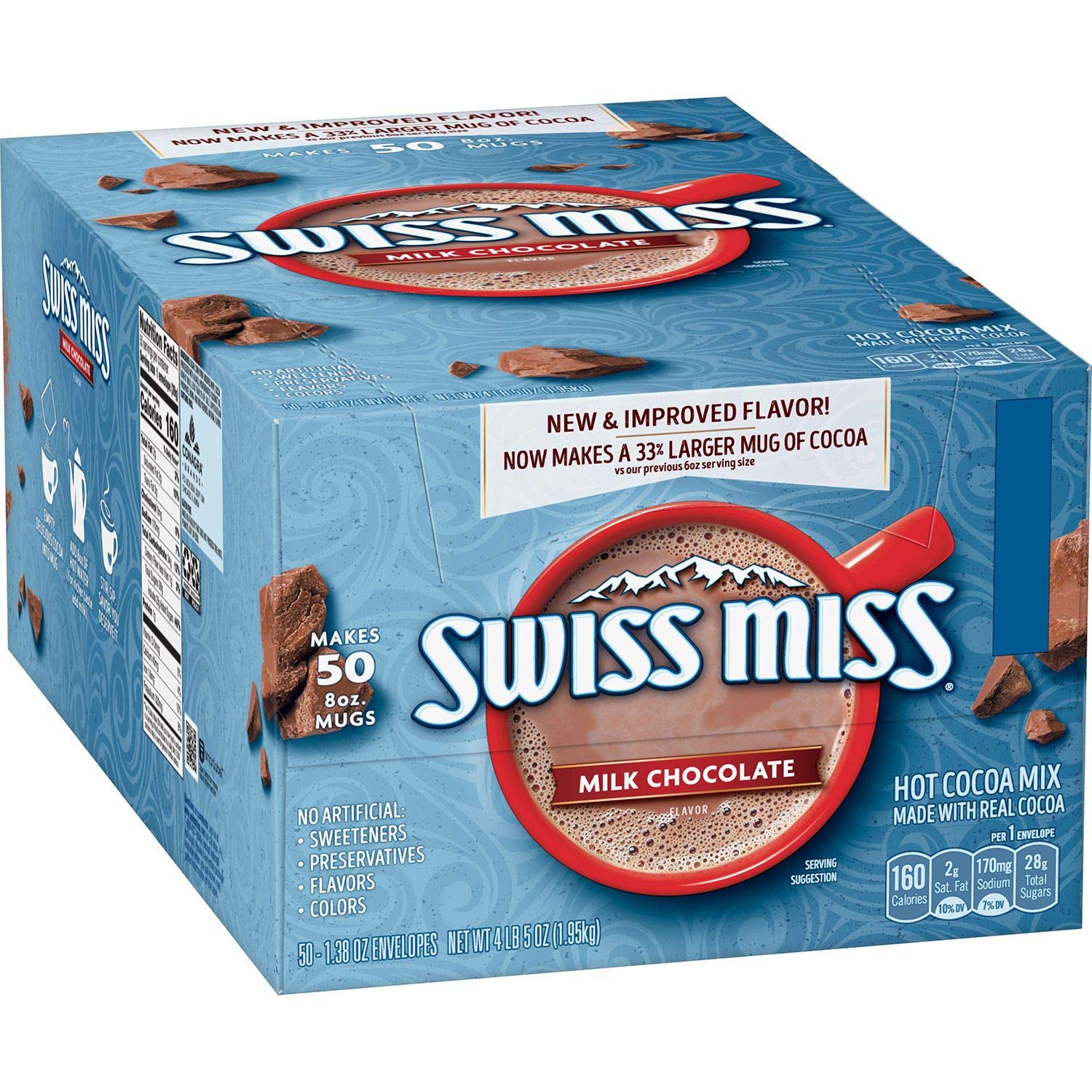 Swiss Miss Milk Chocolate Hot Cocoa Mix Packets 50 ct. (pack of 4) A1 Grocery