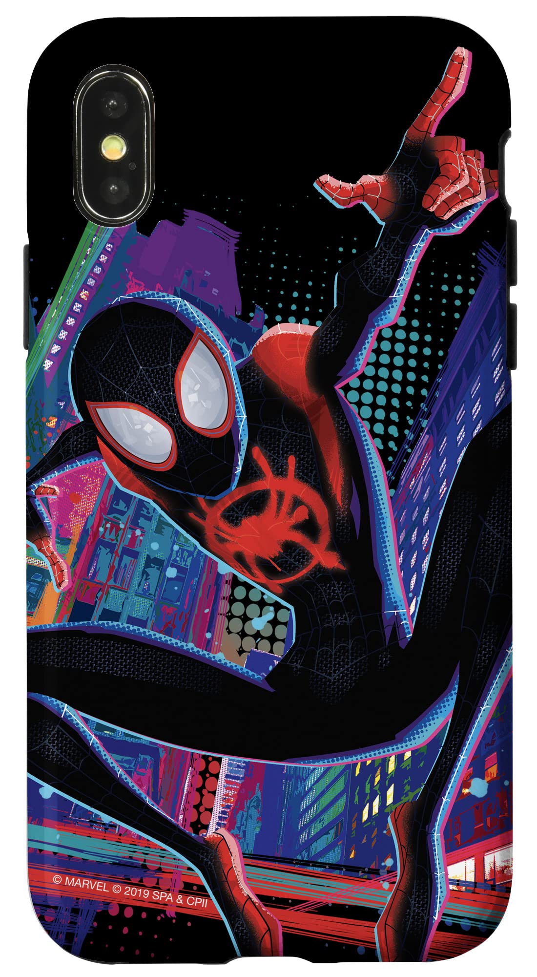 Marvel Spider-Man Into The Spider-Verse Miles Morales City Case for iPhone X/XS
