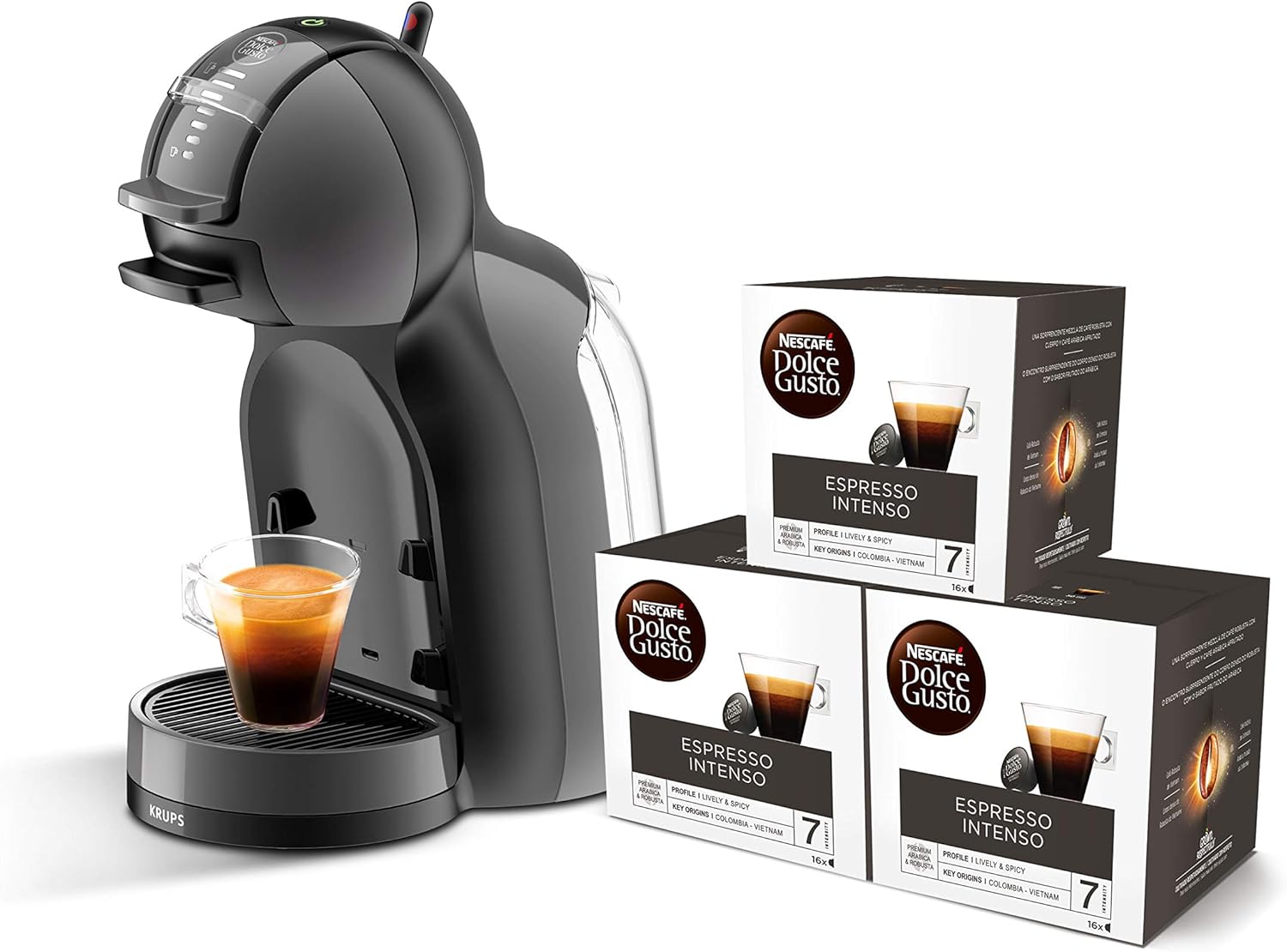 Pack Krups Dolce Gusto Mini Me KP1208 Cafetera de cápsulas, 15 bares