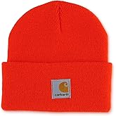 Carhartt Unisex Child Kids Knit Beanie Watch Cold Weather Hat, Brite Orange, 6 Months - 3T