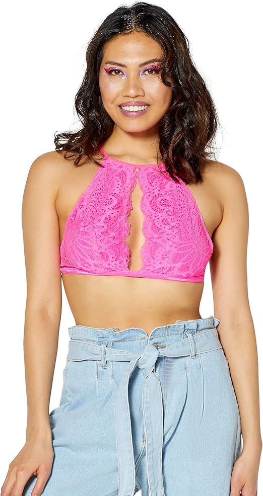 neon lace bralette top