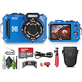 KODAK PIXPRO WPZ2 Rugged Waterproof Shockproof Dustproof WiFi Digital Vlogging Camera 16MP (Blue) Bundle with 32GB Memory Car