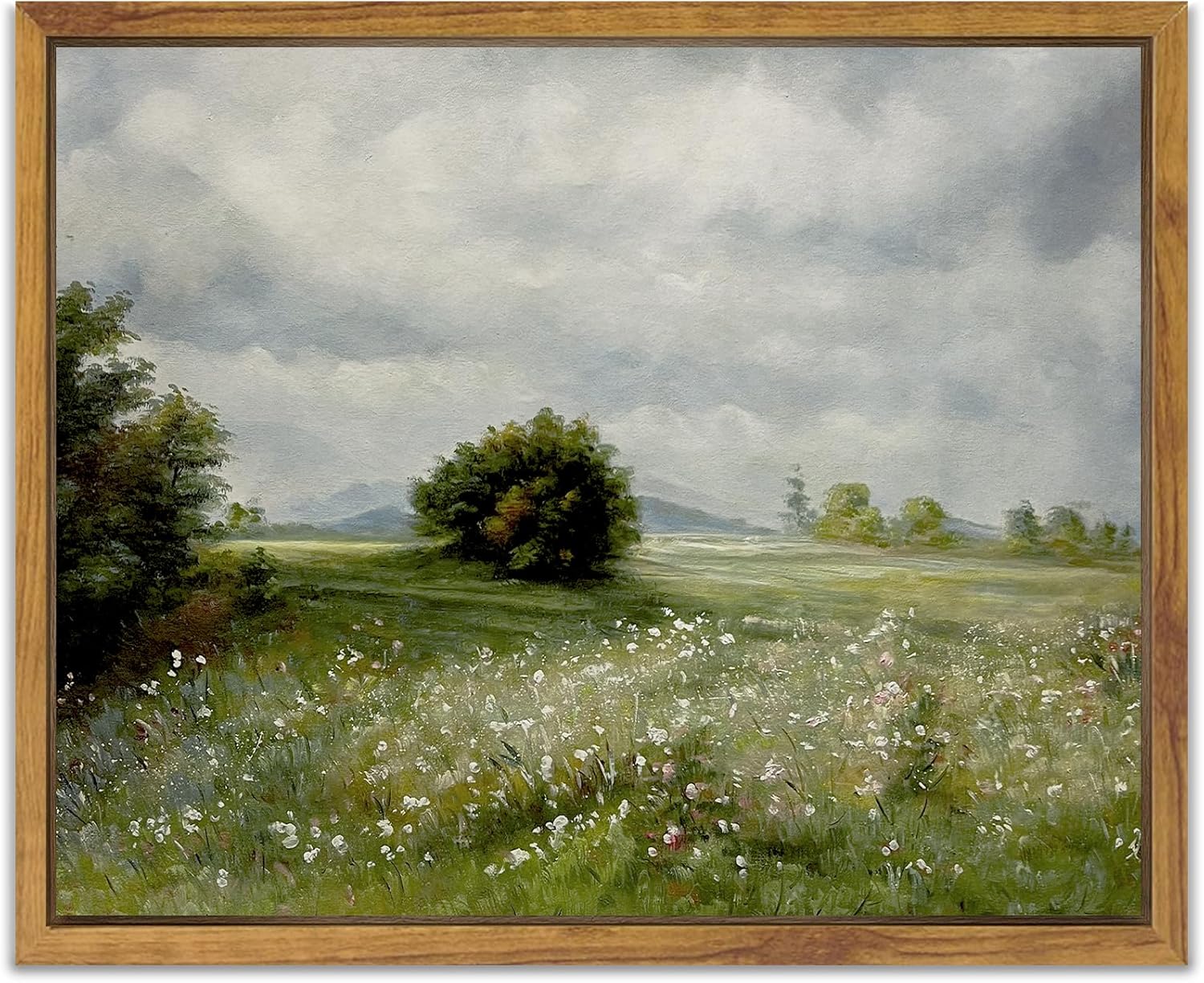 Paintings - SHENIFY 𝗙𝗿𝗮𝗺𝗲𝗱 Canvas Wall Art Vintage Classical Oil Painting Wild Garden Room Decor for Bathroom Bedroom Living Room - 8