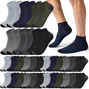 Men's Low Cut Ankle Socks, Size 10-13, 6-Color Assorted, 120 Pairs | Bulk Pack, Thin Breathable, Casual & Daily Wear, Basic S