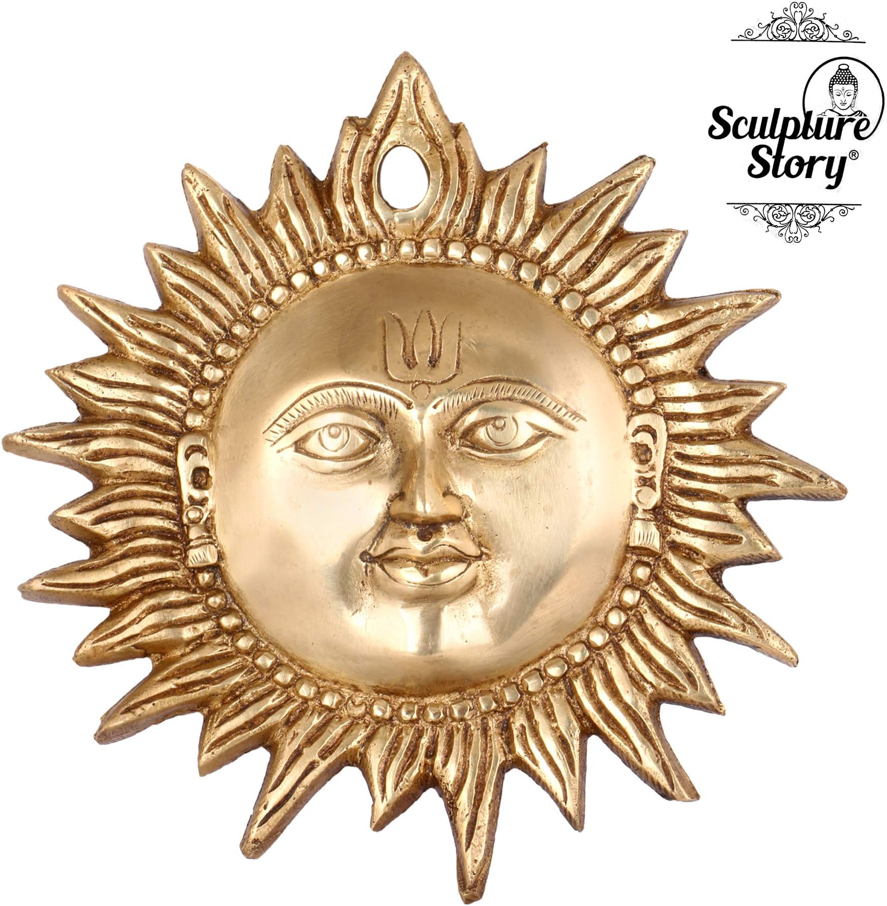 SCULPTURE STORY Sun Face Wall Hanging