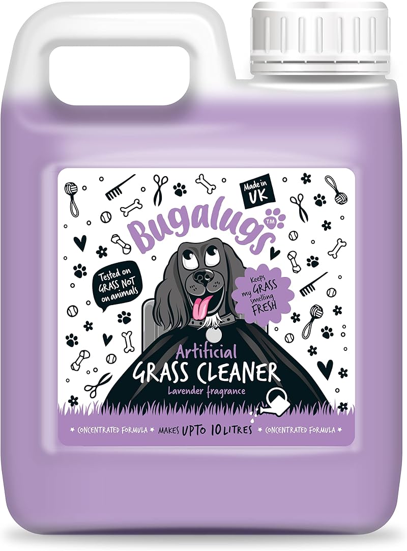 BUGALUGS Artificial Grass Cleaner 1L Lavender Dog Safe Pet Disinfectant