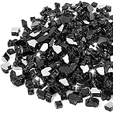 Stanbroil 10-Pound Fire Glass - 1/2 inch Reflective Tempered Fire Glass for Fireplace Fire Pit, Onyx Black Reflective