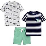 Simple Joys by Carter's Toddlers and Baby Boys' 3-Piece Button-Up, Shorts, and Tee Playwear Set