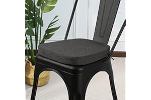 Tromlycs Metal Chair Cushions 14x14 Seat Small Tolix for Metal Chairs Cushions Pads Dining 14 inch Black Brown, One Piece