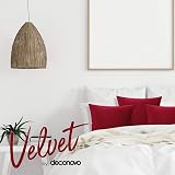 Deconovo Set of 2 Velvet Cushion Covers 30x50 cm Red Invisible Zipper view 5