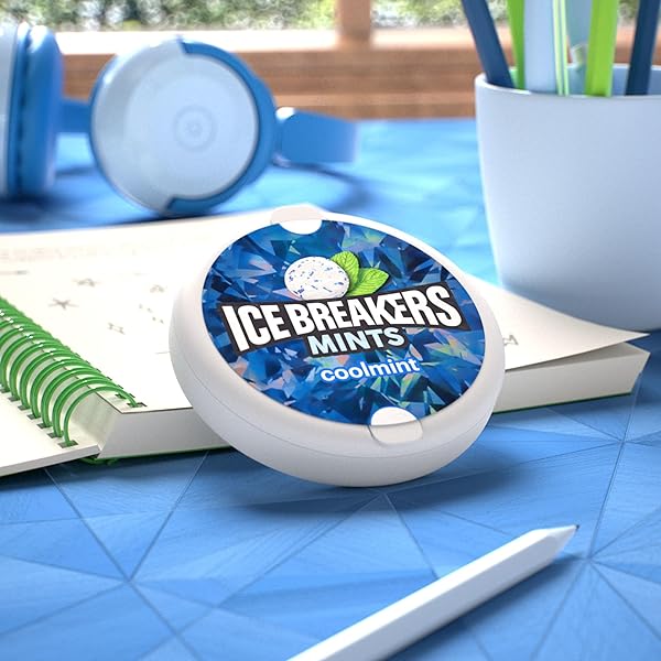 ICE BREAKERS COOLMINT SUGAR FREE MINTS TINS, 1.5 OZ (8 COUNT)