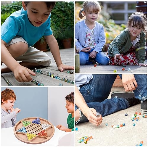 400 pcs Color Mixing Glass Marbles ,9/16 inch Bulk for Kids Marble  Games,DIY and Home Decoration