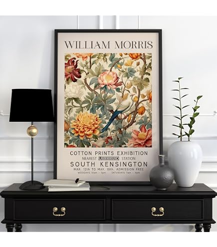 Amazon.com: YdNextelior William Morris Hummingbird Wall Art