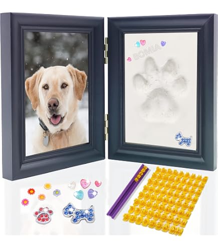 Paw Print Kit MYPAWLETS Paw Print Frame Kit,Dog/Cat ,Soft Pawprint Clay ...