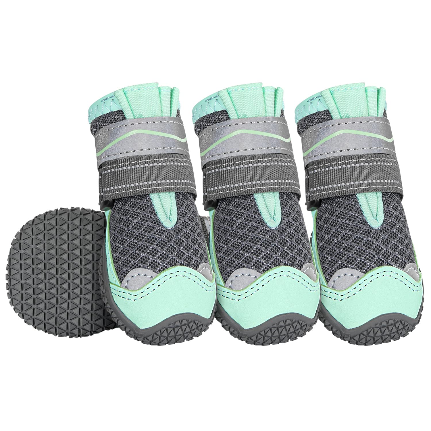 SlowTon Dog Boots for Injured Paws Waterproof, Non-Slip Paw Protector for Rainy Snowy Breathable for Hot Pavement, Puppy Shoes with Adjustable Reflective Strip Dual Washable for Small Medium Large Dog — image 1