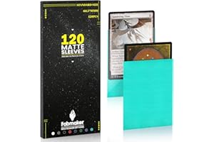 FABMAKER 120Pack MTG Card Sleeves Toploaders for Trading Cards, Matte Card Sleeves Deck Card Protectors, Standard MTG Sleeves Perfect Shuffling Fit for Magic, Baseball Card,Sports Cards,Game Card, 66x91mm