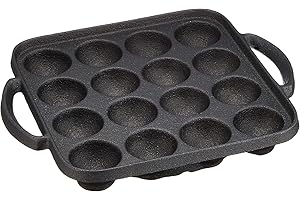 Ikenaga Tekko Takoyaki 16 Holes, Induction Compatible, Made in Japan, Iron Casting, Plate, Black, Electronic Tuning Senka