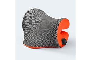 FAMEDIO 3s Heated Neck Stretcher for Neck Pain Relief, Graphene Heating Pad, Odorless Neck Cloud Cervical Traction Device Chiropractic Pillow for Neck & Shoulder, TMJ Migraine Muscle Tension Relaxer (Yellow)