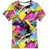Idgreatim Boys 3D Graphic Shirts Kids Crewneck Short Sleeve T-Shirt 4-14T | Soft, breathable, lightweight material, suitable for daily, school, party, outdoor activities, stylish novelty graphic print