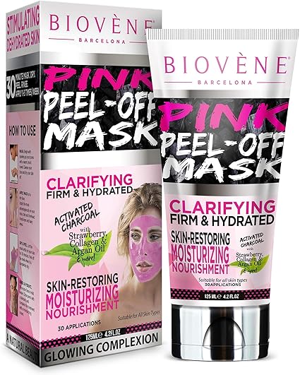 Download Biovene Pink Face Mask Pink Mask With Activated Charcoal Strawberry Extract Collagen Moisturises Hydrates Nourishes Skin Creates A Glowing Complexion 125ml Amazon Co Uk Beauty PSD Mockup Templates