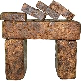 Plant Guru Raw African Black Soap 5 oz. Bar - Pure &amp; Natural Traditional Skincare for Face, Body &amp; Hair | Handmade Cleanser for All Skin Types. Imported From Ghana.