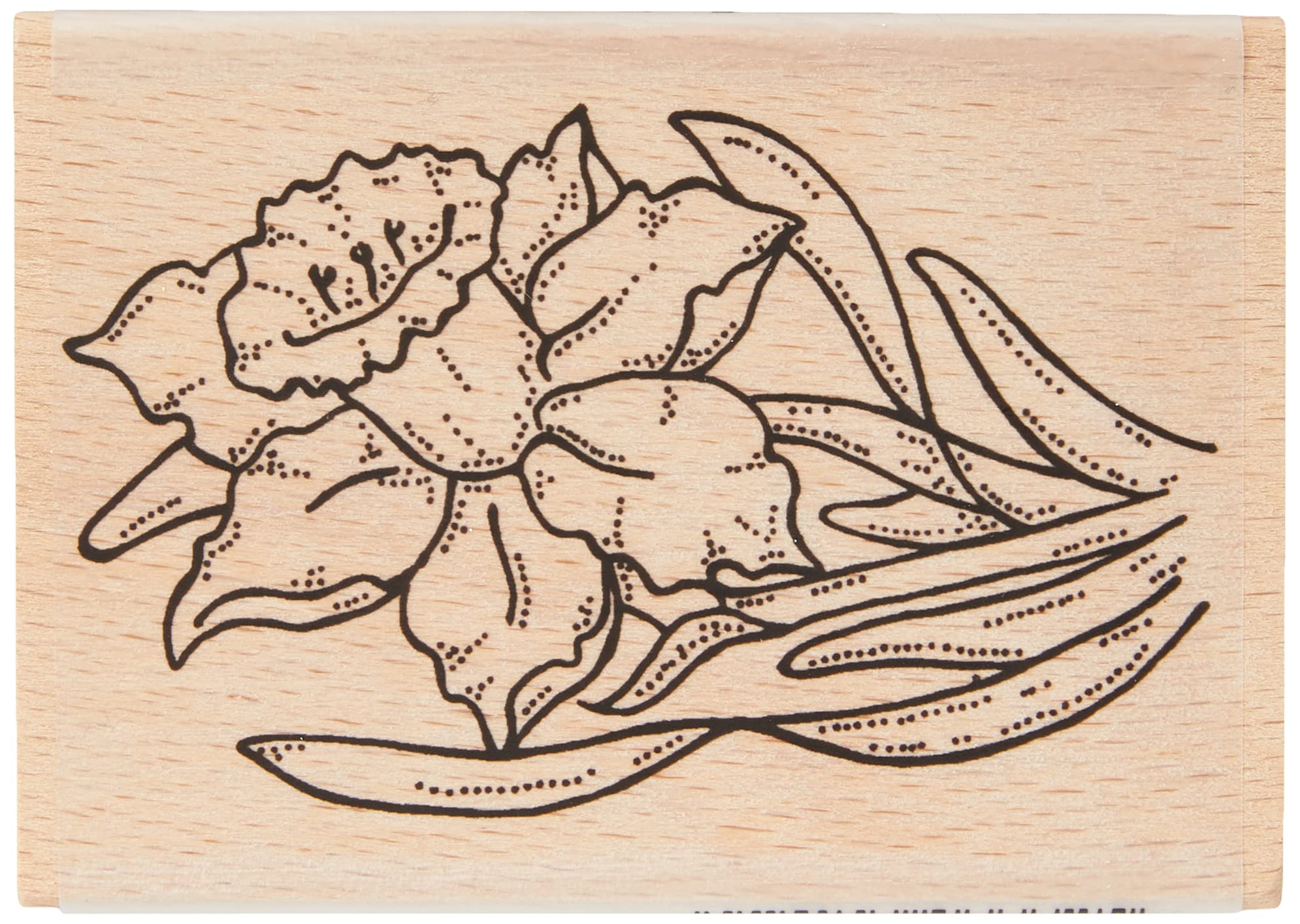 Art Stamps FM101 Simple Daffodil Stamp, Black