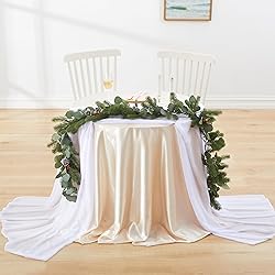MaiMaiSuan 60" Wide White Chiffon Fabric by The