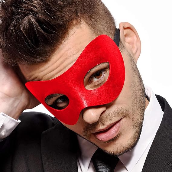 Classic Red Men's Masquerade Mask Costume Mask Mask