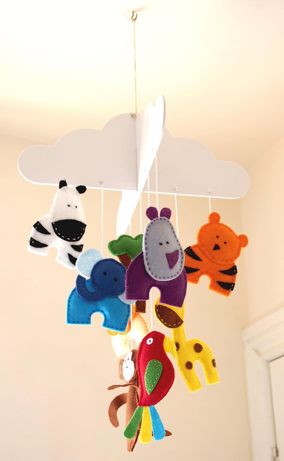 jungle animal cot mobile