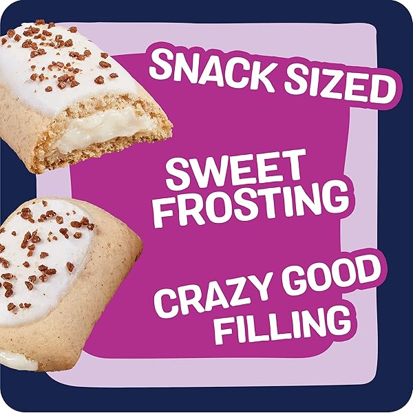 POP-TARTS BAKED PASTRY BITES, KIDS SNACKS, SCHOOL LUNCH, FROSTED CINNAMON ROLL, 7OZ BOX (5 POUCHES)