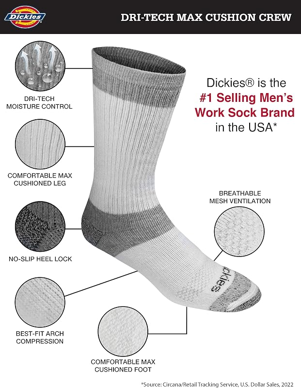 Calzini casual da uomo (confezione da 6), Bianco (6 paia), L