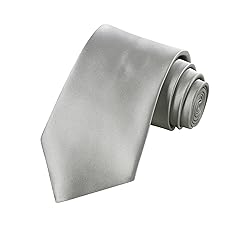 TIE G Solid Satin Color Formal Necktie and Pocket