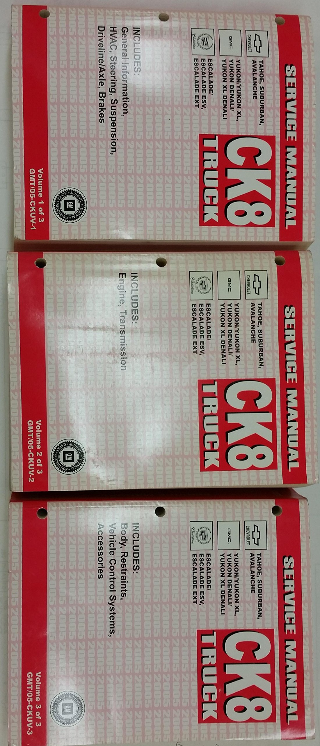 CK8 Truck Service Manual, Volume 2, Engine: 2005 Chevrolet Silverado, GMC  Sierra and Sierra Danali Service Manual Paperback – 2005