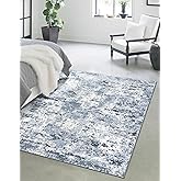 Unique Loom Eos Collection Area Rug - Borealis (7' 1" x 10' Rectangle Vintage Blue/Ivory)