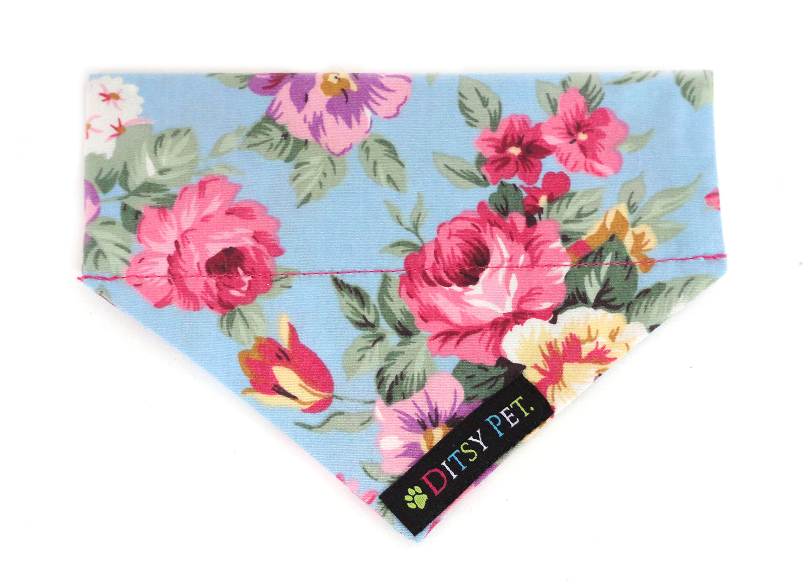 Ditsy Pet Rose Floral Bandana Small