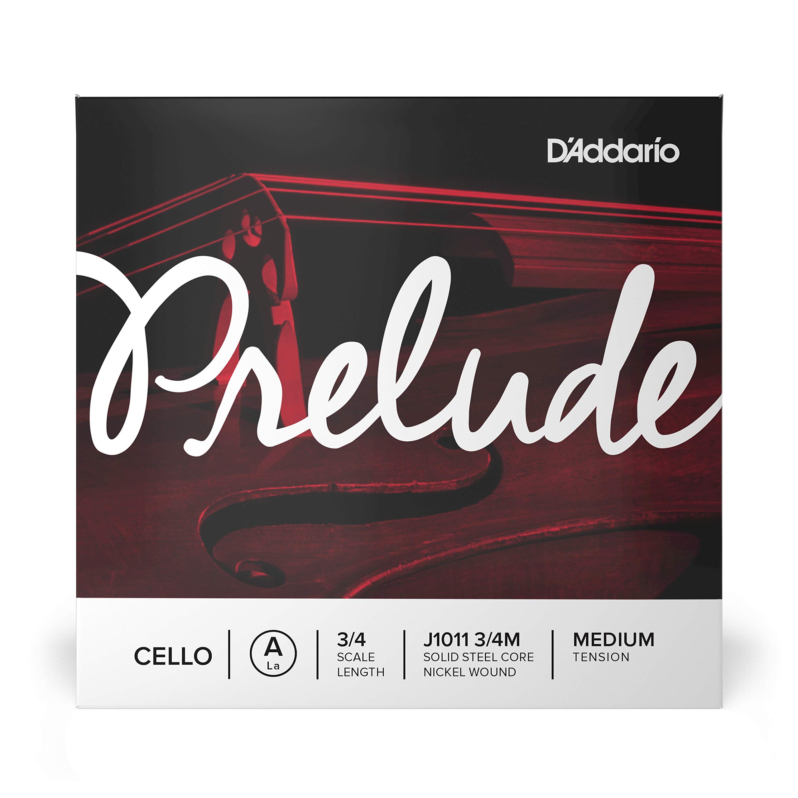 D'Addario Prelude Cello Single A String, 3/4 Scale, Medium Tension