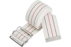 SUPTMAX ahishfoneya Gait Belt,Transfer and Standing Assist Aid with Metal Buckle for Seniors,Elderly,Caregiver,Nurse,Therapist,Physical (C) (60 inch)