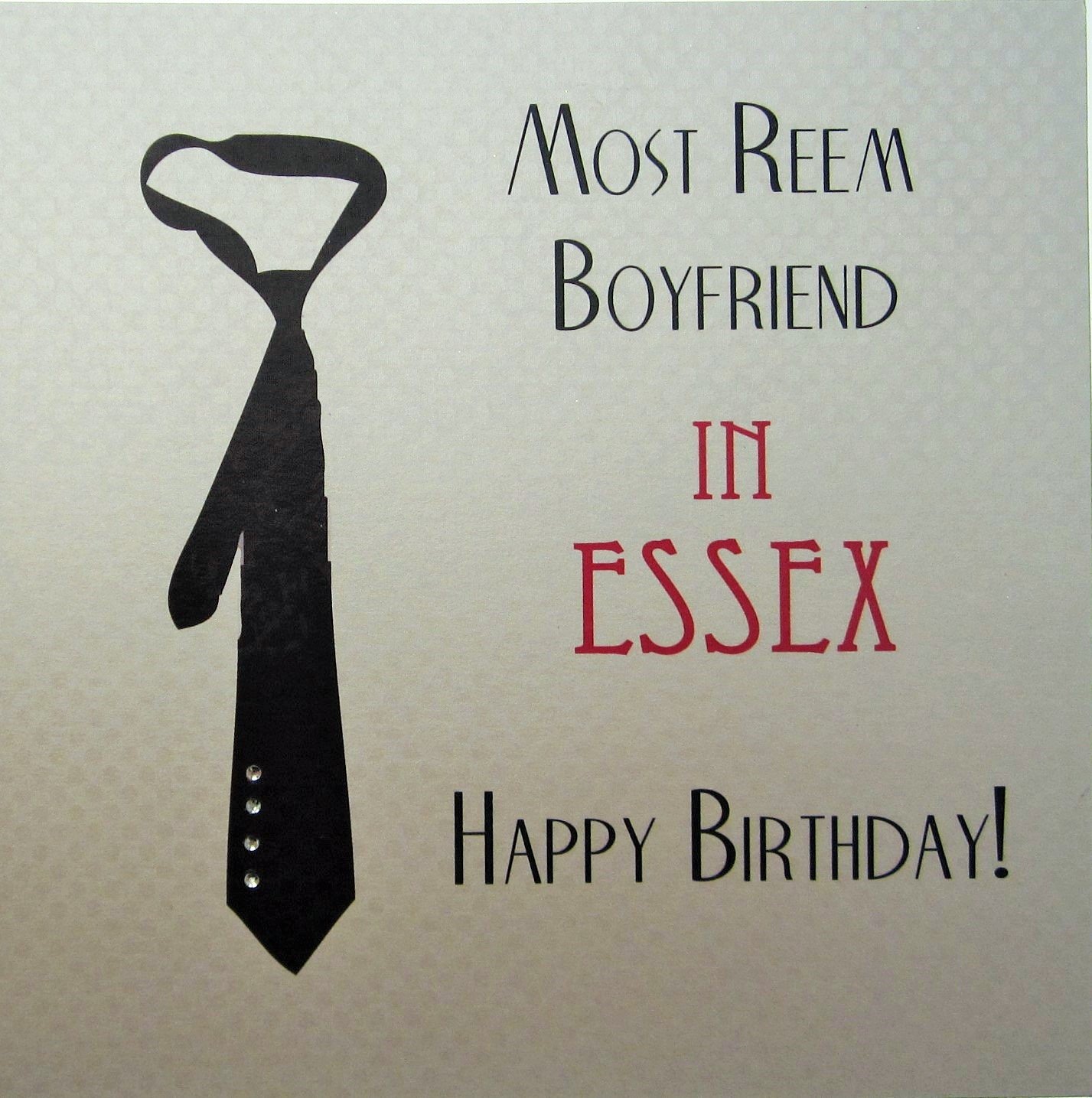 white cotton cards Most Reem Boy Friend in Essex Handmade Birthday Card with Black Tie