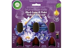 Air Wick Essential Mist Refill, 3ct, Black Lotus & Violet, Air Freshener, Essential Oils