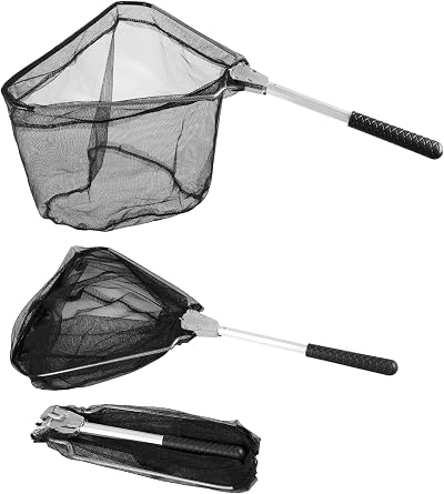 RESTCLOUD Small Fishing Landing Net 20.5in Aluminum Handle Freshwater Kids Men