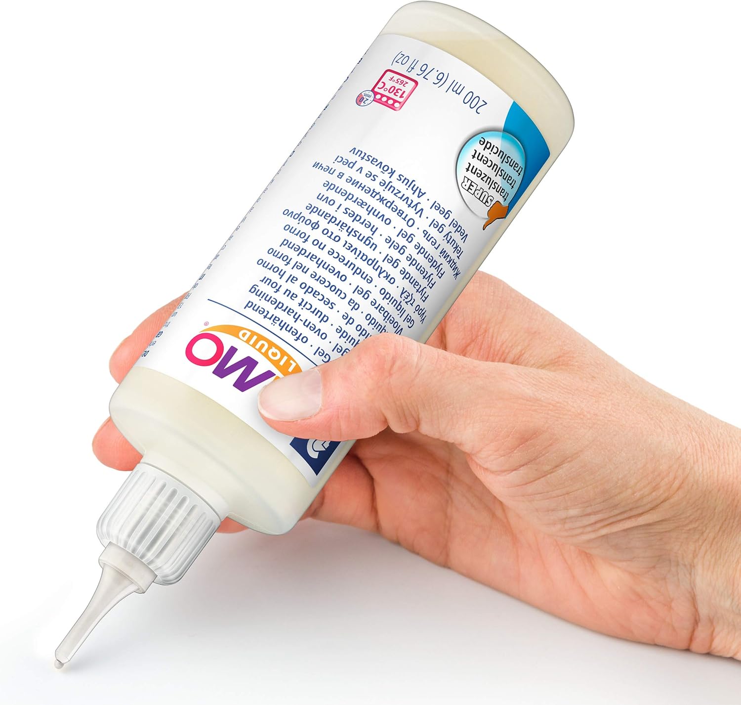 STAEDTLER 8051-00 FIMO Liquid Oven-Hardening Decorating Gel for Polymer Clay Modelling - Translucent (1 x 200ml Bottle) - Image 5