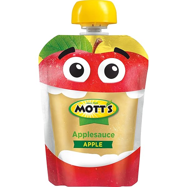 MOTT’S ORIGINAL APPLESAUCE, 3.2 OZ CLEAR POUCHES, 12 COUNT