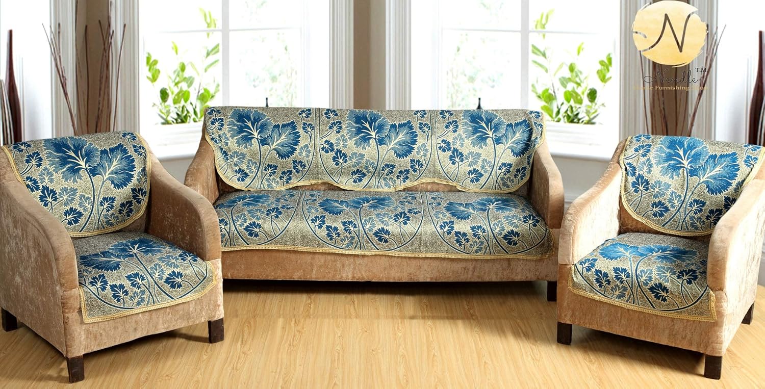 Buy Nendle Jacquard Sofa Cover Set of 3+2 Online at Low Prices in India