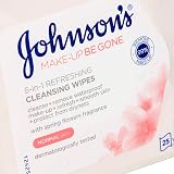 Johnson's Face Care Make Up Be Gone Refreshing Wipes 125 count view 3