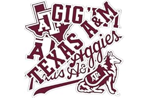 Desert Cactus Texas A&M University Sticker Aggies TAMU Sticker Vinyl Decals Laptop Water Bottle Car Sheet T2 (Type 2-2)