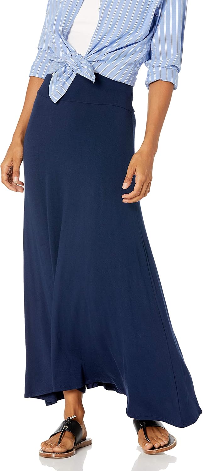 AGB Women's Soft Knit Maxi Skirt (Petite, Standard and Plus Sizes) at  Women’s Clothing store