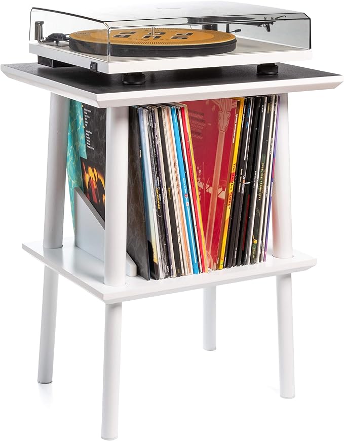 Premium Record Player Stand w/Vinyl Storage Kitchen & Dining